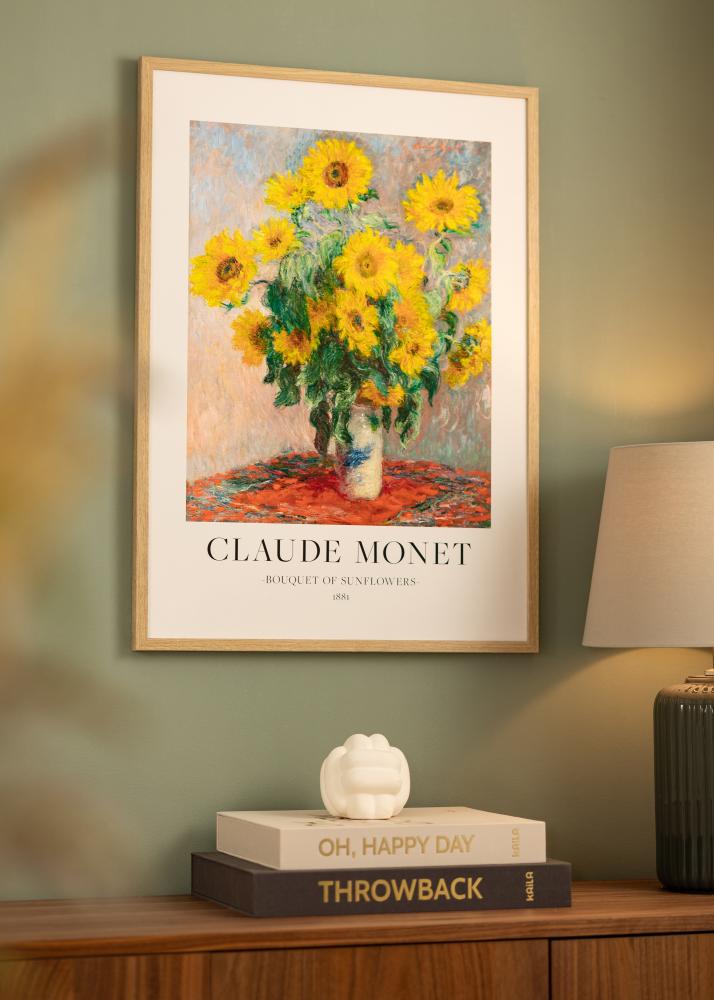 Rám Ares prirodzené dub 50x70 cm - Pasparty biela 15x23 inches