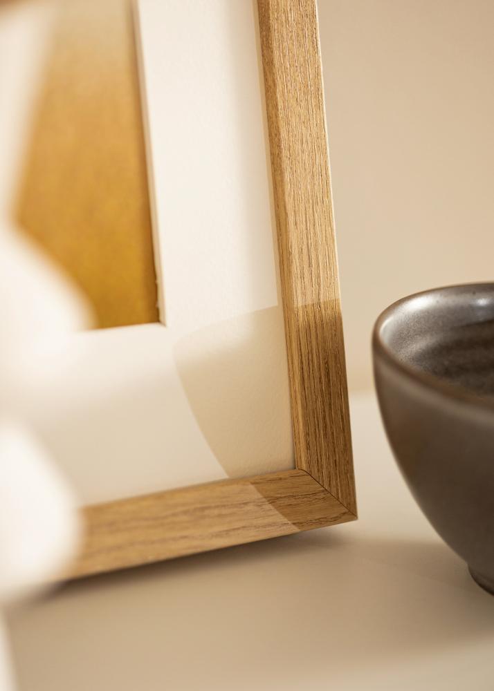 Rám Hermes prirodzené dub 30x40 cm - Pasparty biela 21x29,7 cm