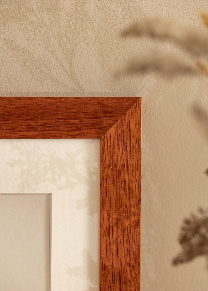 Rám Juno Čerešňa 28x35 cm - Pasparty Biela 20x25 cm