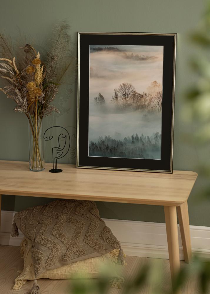 Rám Horndal Strieborná 60x60 cm - Pasparta Cierna 50x50 cm