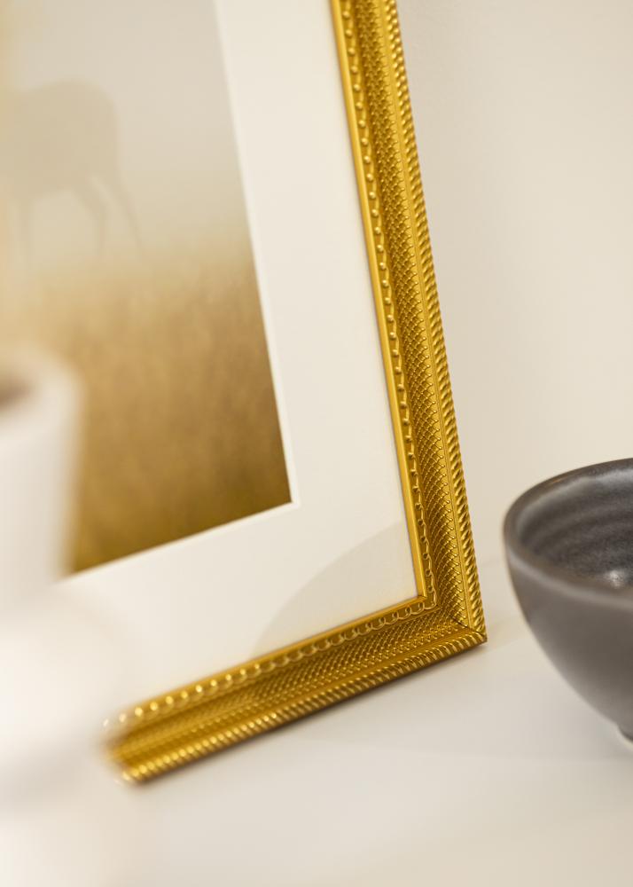 Rám Lattice zlatá 40x50 cm - Pasparty biela 12x15 inches