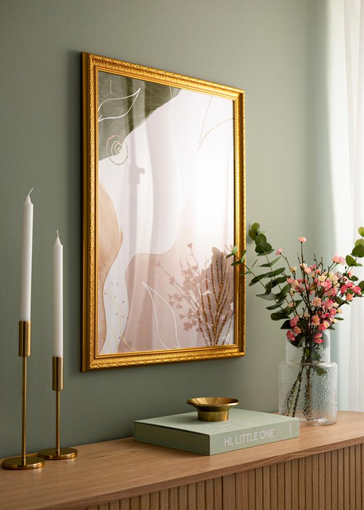 Rám Ornate Zlato 30x40 cm - Pasparty Biela 21x29,7 cm