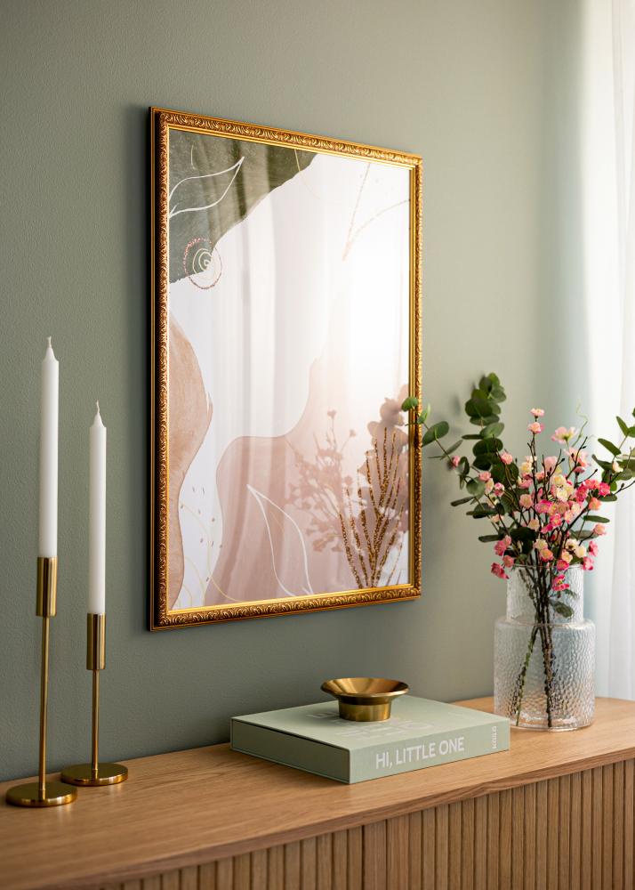 Rám Swirl Zlato 30x40 cm - Pasparty biela 21x29,7 cm