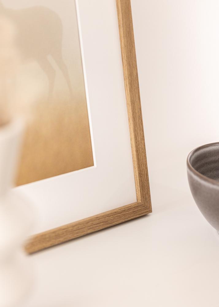 Rám Modern Teak 20x30 cm - Pasparty Biela 10x21 cm