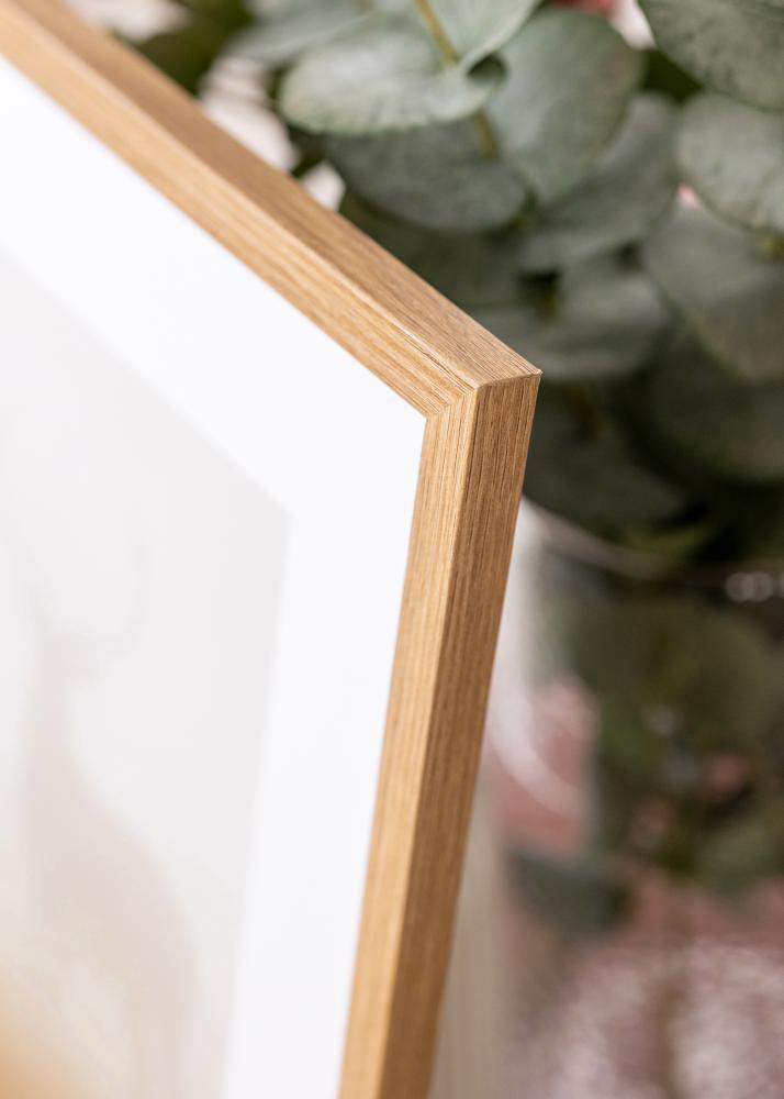 Rám Modern Teak 20x30 cm - Pasparty Biela 10x21 cm