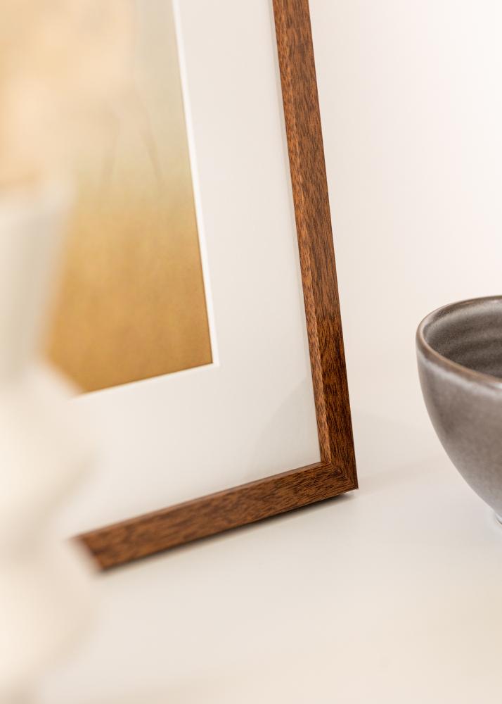 Rám Modern teplá hnedá 50x70 cm - Pasparty Biela 40x60 cm