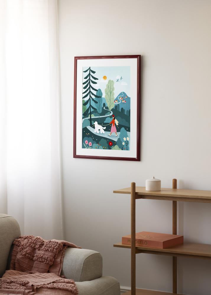 Rám Dorset Akrylové sklo tmavočervený 21x29,7 cm (A4)