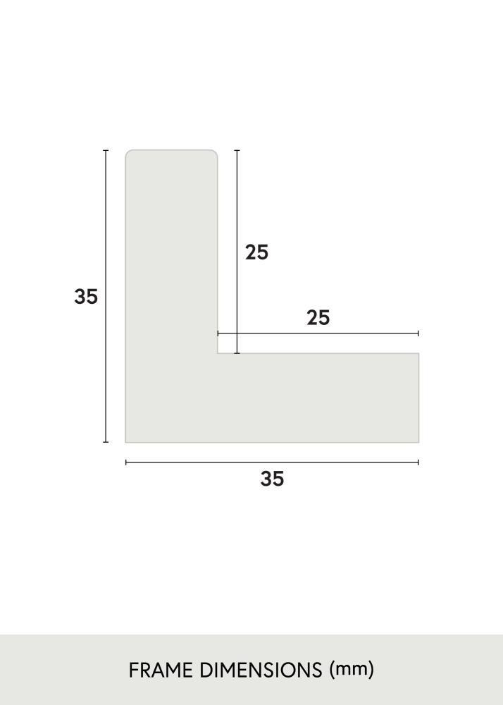 Rám Sussex Akrylové sklo Čierna/Strieborná 40x40 cm