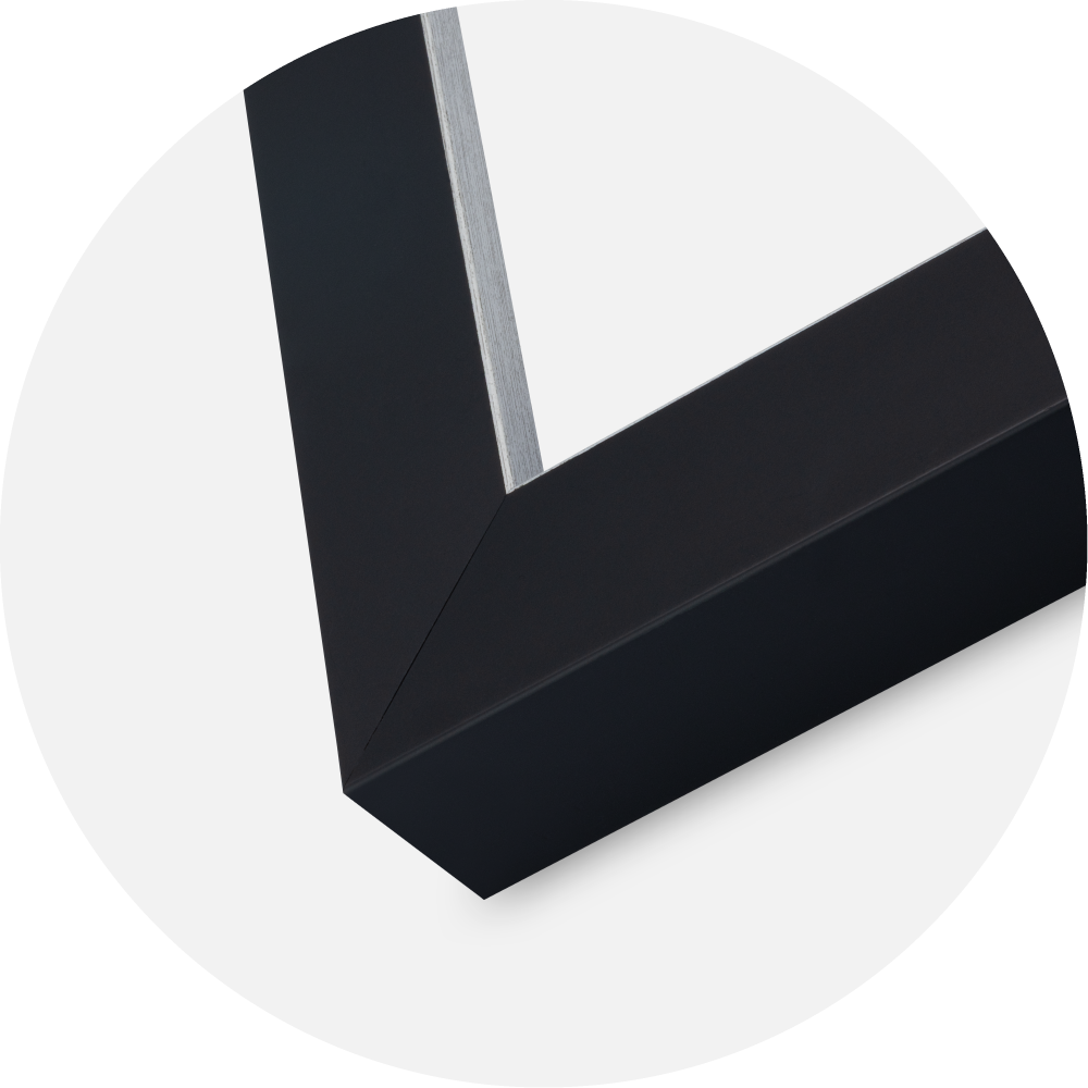 Rám Sussex Akrylové sklo Čierna/Strieborná 40x40 cm