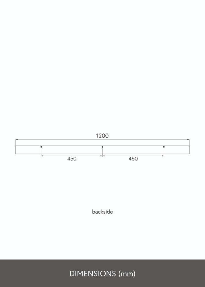 KAILA Polička na obrázky Biela 120 cm