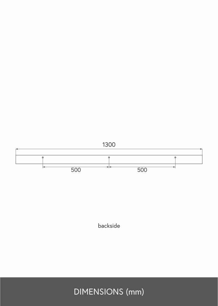 KAILA Polička na obrazy Čierna 130 cm