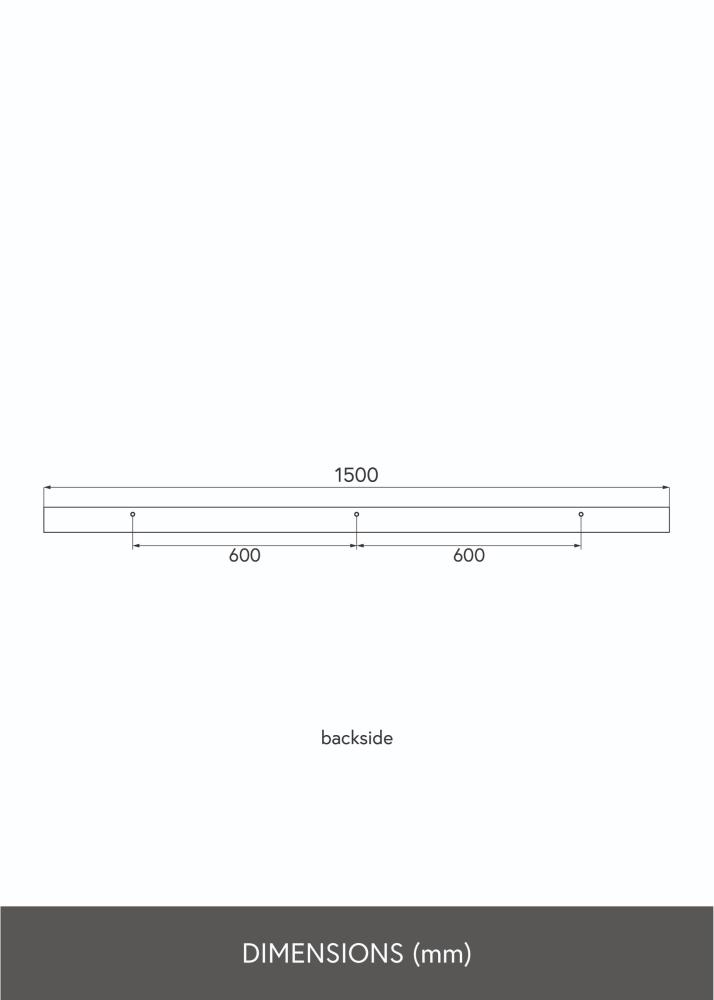 KAILA Polička na obrazy biela 150 cm