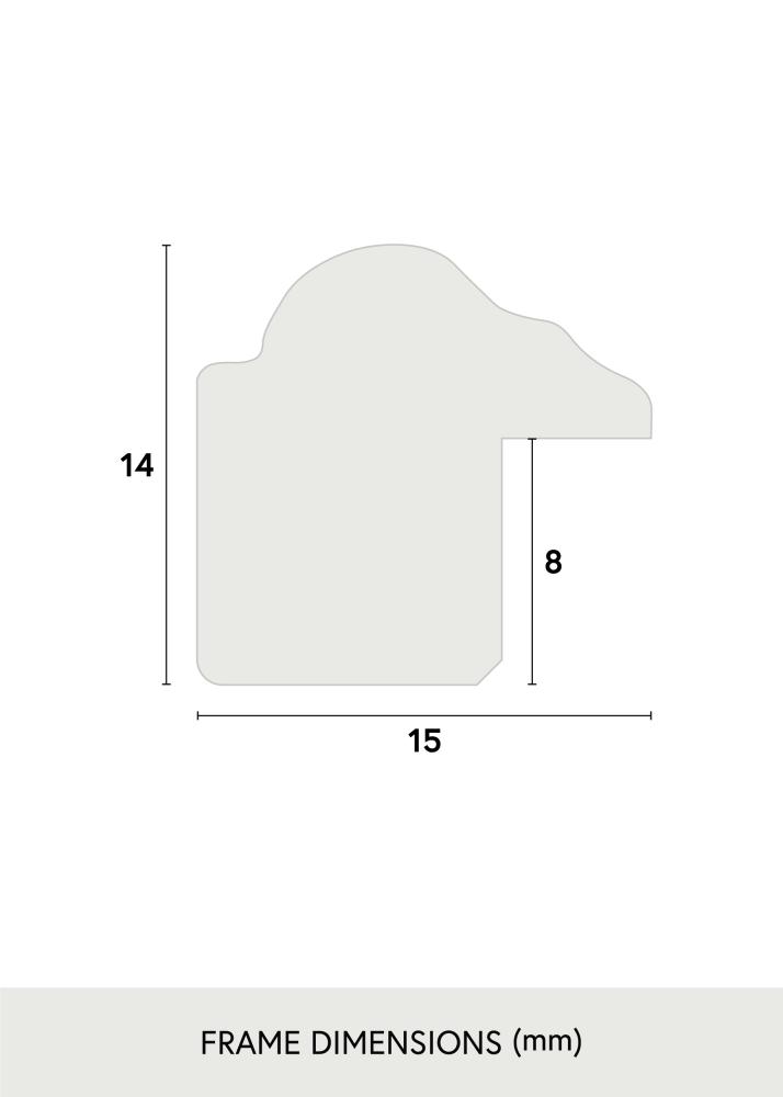 Rám Horndal Strieborná 60x60 cm - Pasparta Cierna 50x50 cm