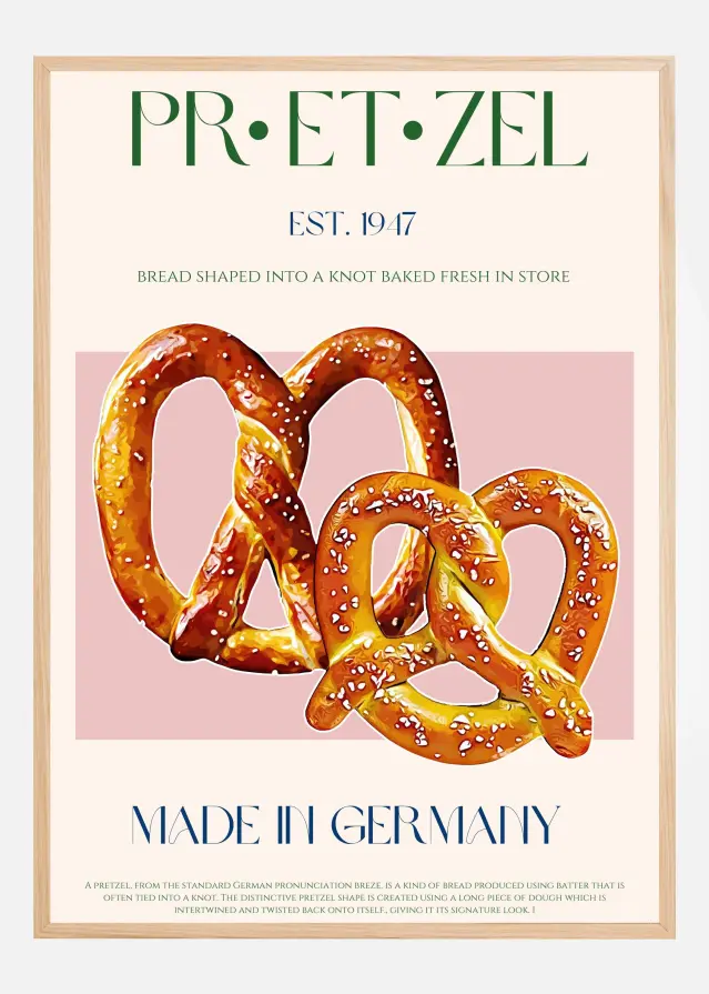 Pretzel Print Plagát