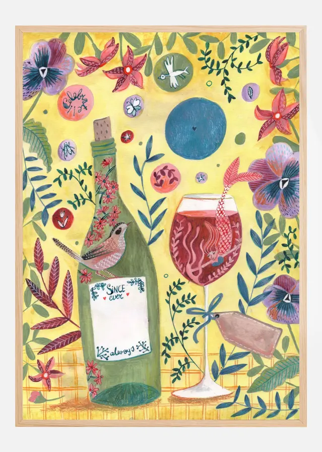 Mermaid Wine Plagát