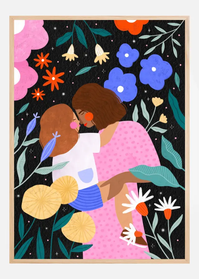 Mum and Daughter In Bloom Plagát