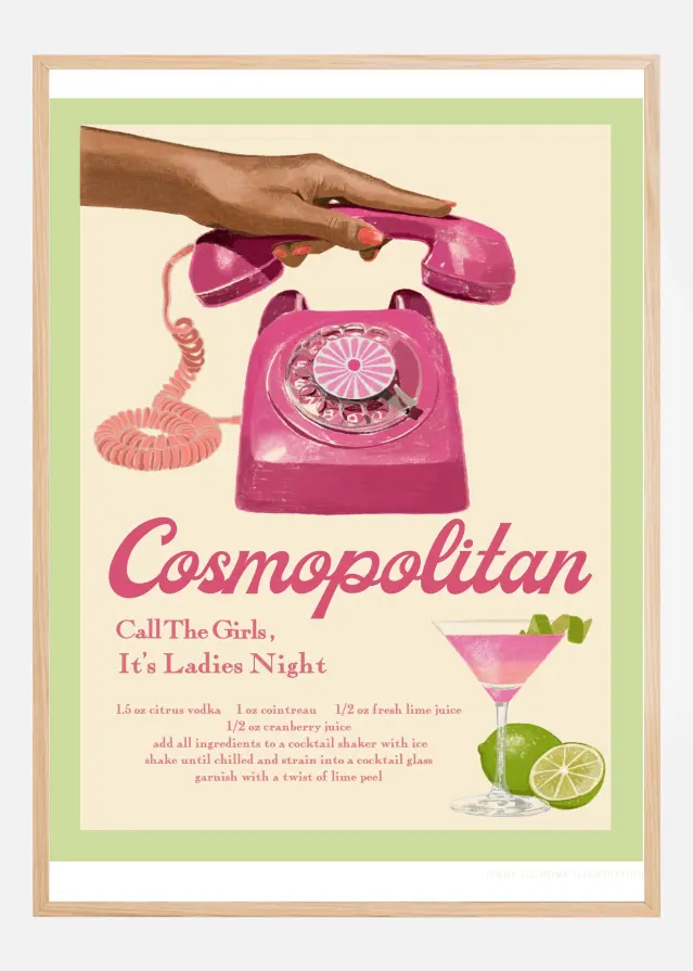 Jlr Cocktails Cosmopolitan Plagát