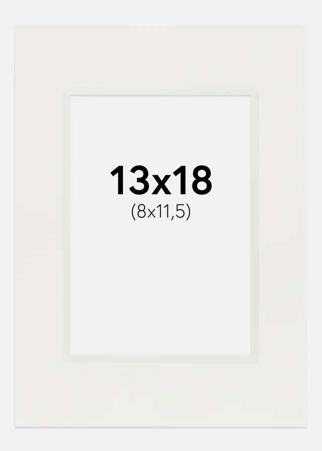 Pasparta Biela 3 mm Biely stred 13x18 cm (8x11,5)