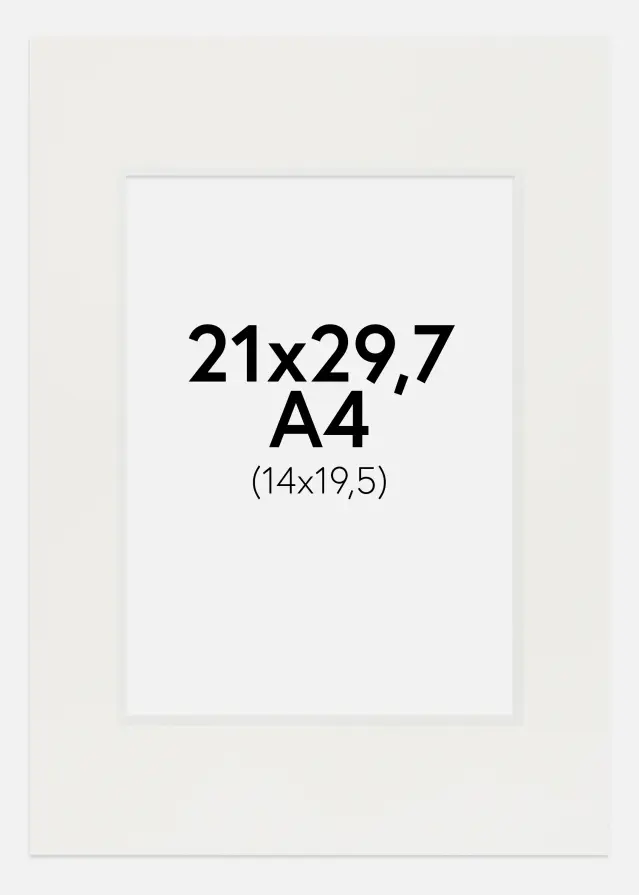 Pasparta Biela 3 mm Biely stred A4 21x29,7 cm (14x19,5)