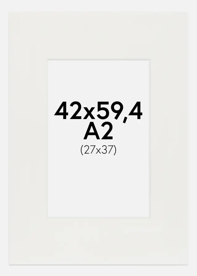 Pasparta Biela 3 mm Biely stred 42x59,4 cm (24x37)