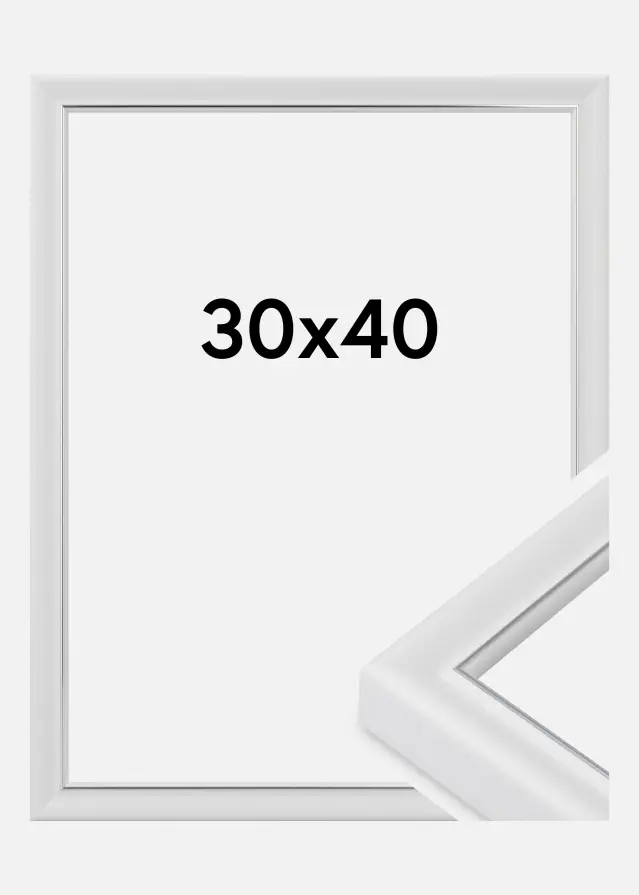 Rám Canterbury Akrylové sklo Biela 30x40 cm