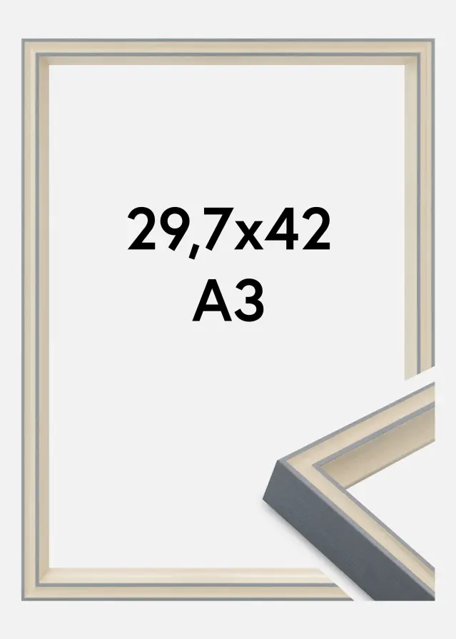 Rám Riga Akrylové sklo Sivá 29,7x42 cm (A3)