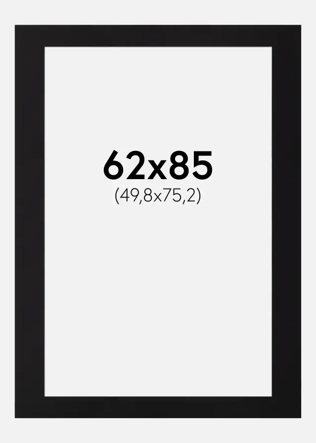 Pasparta Canson Cierna Biely stred 62x85 cm (49,8x75,2)