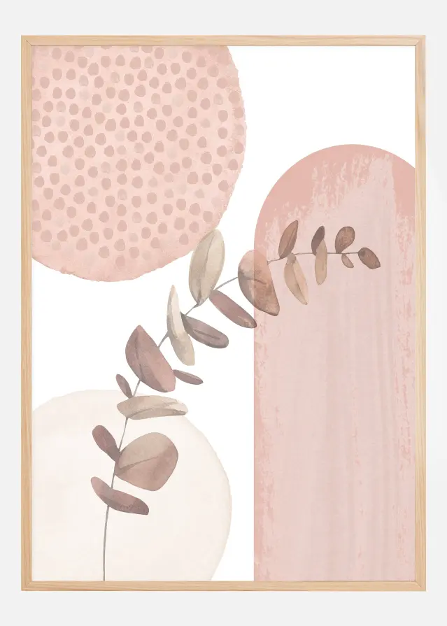 boho pink flower Plagát