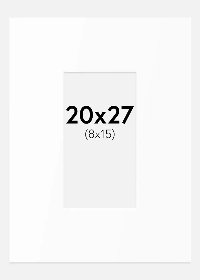 Pasparta Biely Štandard (Biele Jadro) 20x27 cm (8x15)