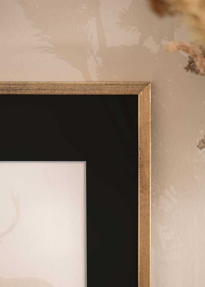 Rám Galant Zlatá 30x40 cm - Pasparta Cierna 18x27 cm