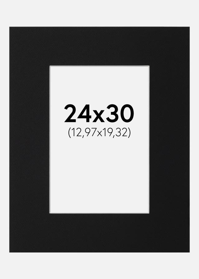 Pasparta Čierny Štandard (Biele Jadro) 24x30 cm (12,97x19,32)