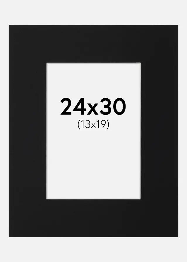 Pasparta Čierny Štandard (Biele Jadro) 24x30 cm (13x19)