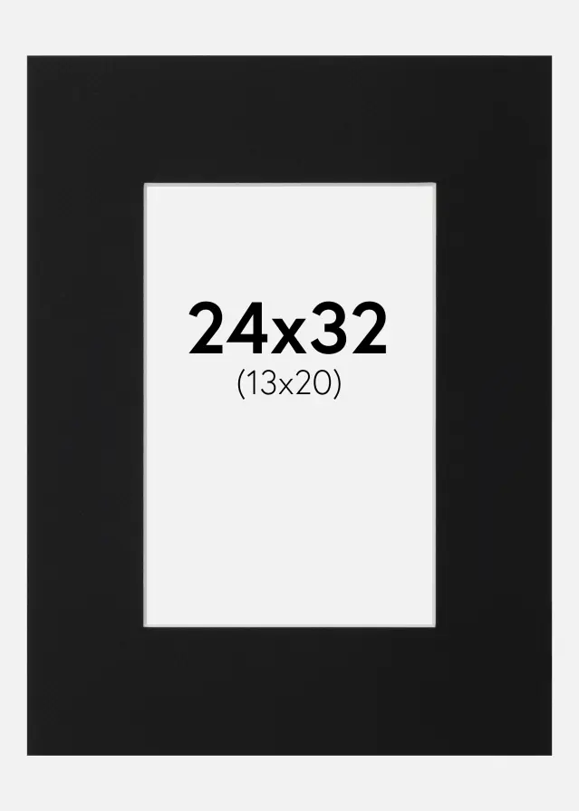 Pasparta Čierny Štandard (Biele Jadro) 24x32 cm (13x20)