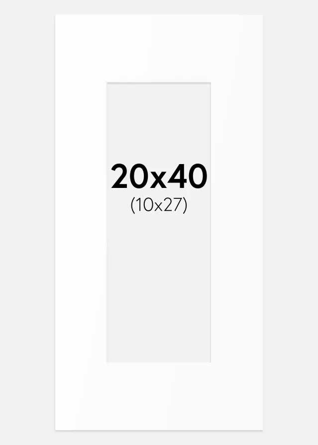 Pasparta Biely Štandard (Biele Jadro) 20x40 cm (10x27)