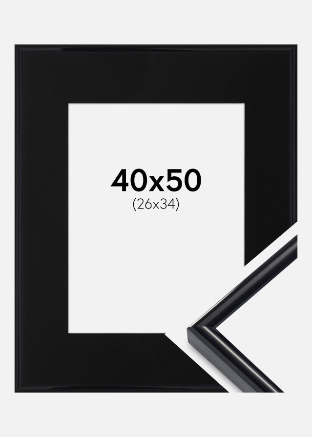 Rám Victoria Cierna 40x50 cm - Pasparta Cierna 27x35 cm
