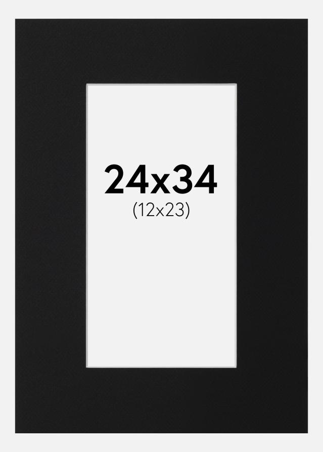 Pasparta Čierny Štandard (Biele Jadro) 24x34 cm (12x23)