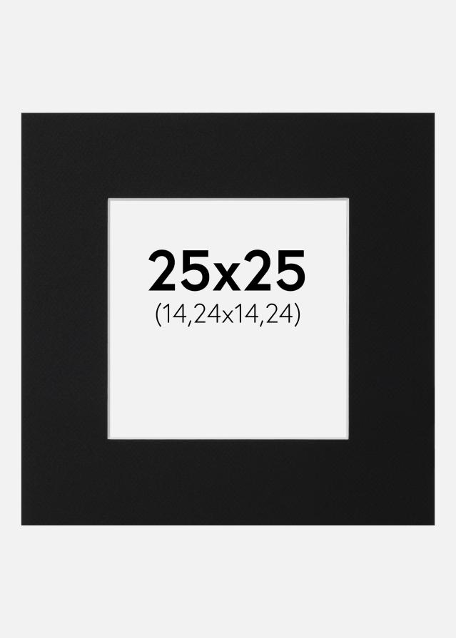 Pasparta Čierny Štandard (Biele Jadro) 25x25 cm (14,24x14,24)