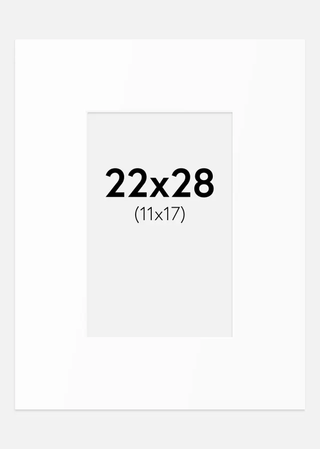 Pasparta Biely Štandard (Biele Jadro) 22x28 cm (11x17)