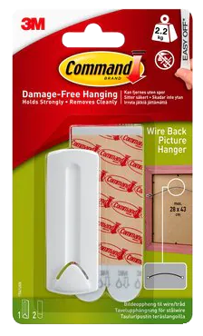 3M Command Držiak na rámy pre Drôt Biela - 2 kg
