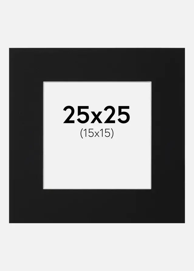 Pasparta Čierny Štandard (Biele Jadro) 25x25 cm (15x15)