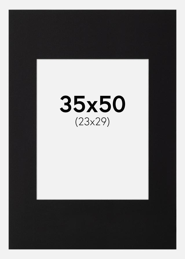 Pasparta Canson Cierna Biely stred 35x50 cm (23x29)