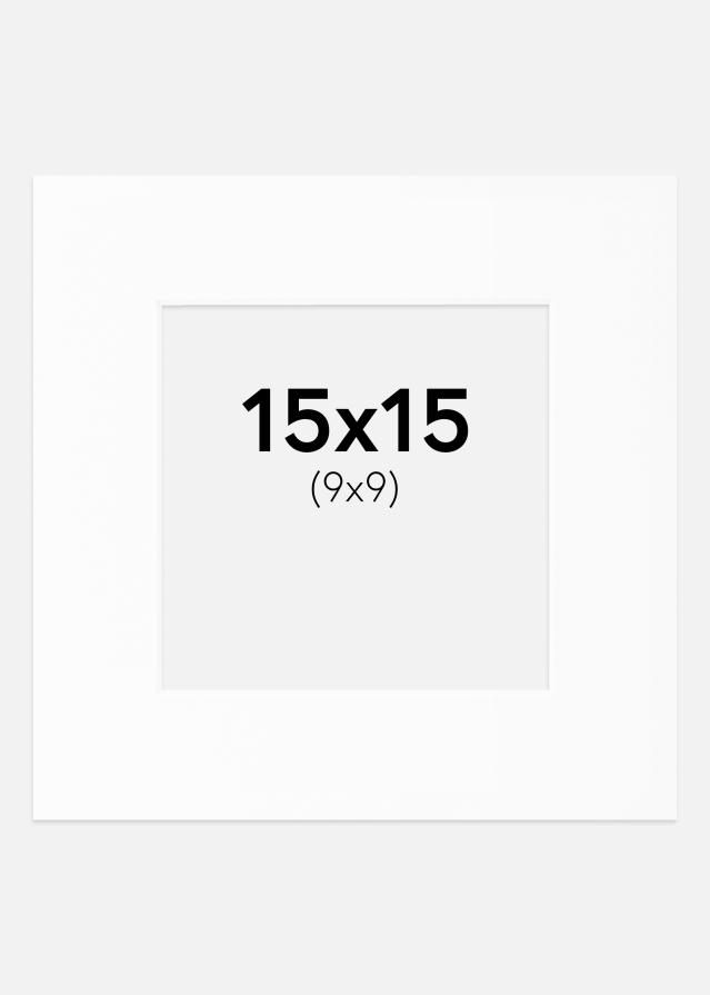 Pasparta Biela Štandardný Biely stred 15x15 cm (9x9)