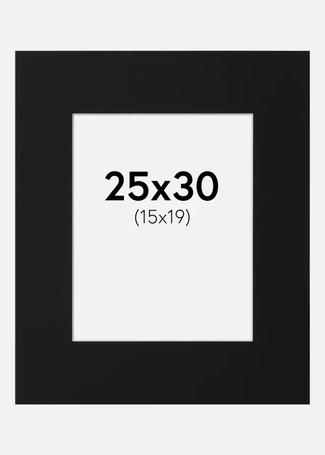 Pasparta Čierny Štandard (Biele Jadro) 25x30 cm (15x19)