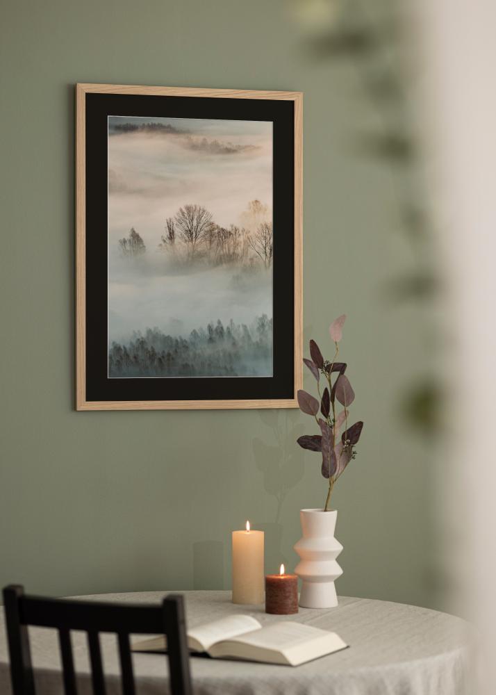 Rám Oak Wood 45x60 cm - Pasparta Cierna 35x50 cm