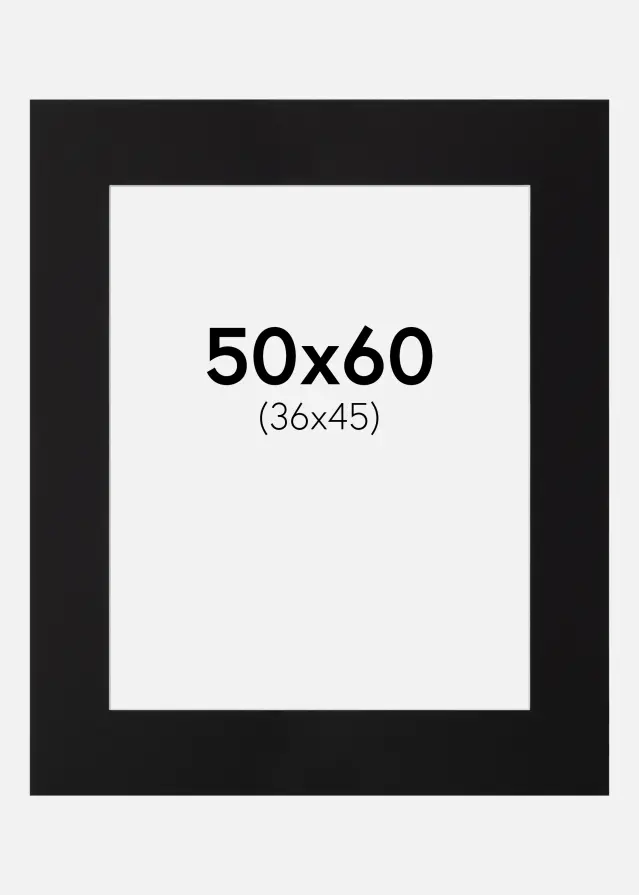 Pasparta Cierna Štandardný Biely stred 50x60 cm (36x45)