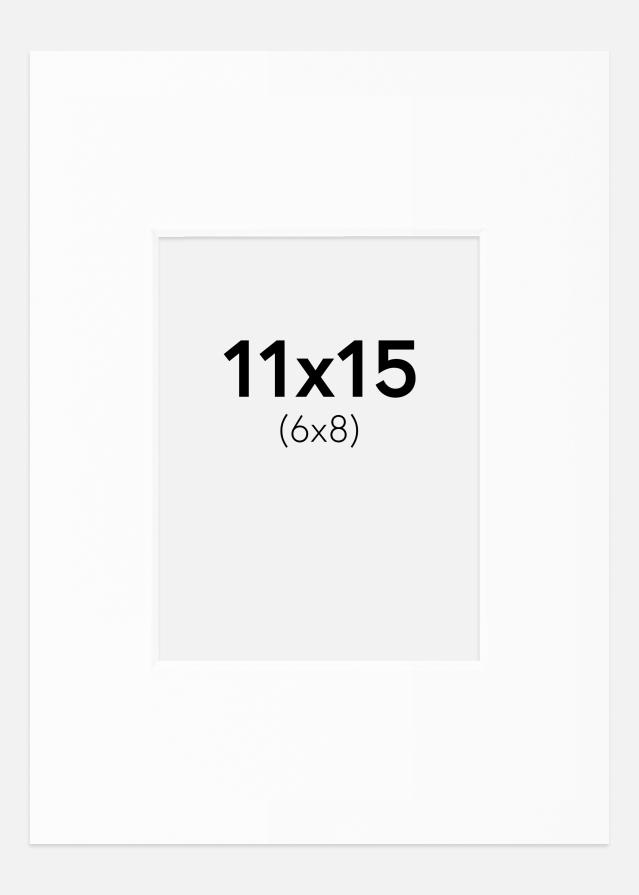 Pasparta Biela Štandardný Biely stred 11x15 cm (6x8)