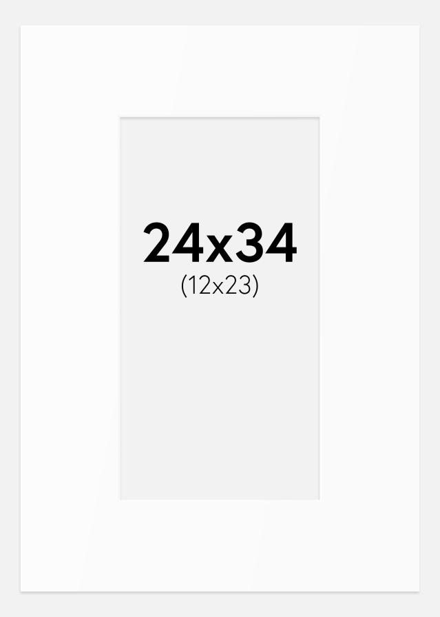 Pasparta Biely Štandard (Biele Jadro) 24x34 cm (12x23)