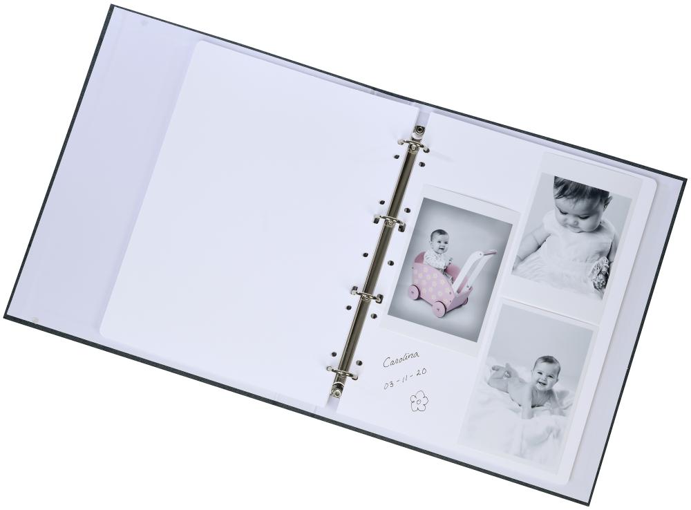 Base Line Plátno Špirálový fotoalbum - Cierna