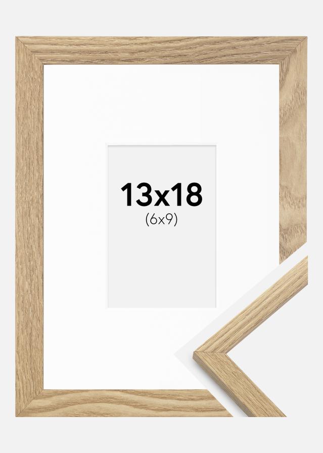 Rám Trendy Dub 13x18 cm - Pasparta Biela 7x10 cm