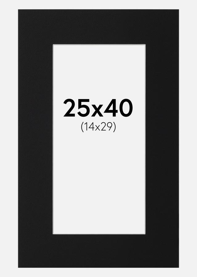 Pasparta Čierny Štandard (Biele Jadro) 25x40 cm (14x29)